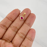 Dije Halo Corazón 0.85g / 1/2 in Oro Amarillo 18K