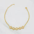 Pulso Modulable Rolo Trébol 4.85g / 7 in - 8 1/4 in / 2mm Oro Amarillo 18K