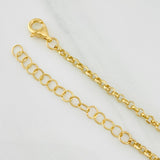 Pulso Modulable Rolo Trébol 4.85g / 7 in - 8 1/4 in / 2mm Oro Amarillo 18K