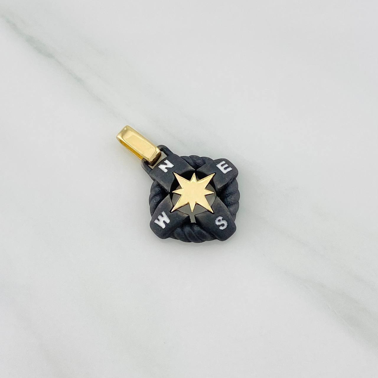 Pendant Compass 2.3g / 1 in Yellow Gold 18K