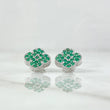 Stud Earrings Trébol VCyA 3.05gr / 9.1mm Emeralds 67pts 18K White Gold (Jewel) ©