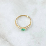 Solitaire Solitaire Bridge 1.35gr / Size 7 3/4 / Emerald 31pts 18K Yellow Gold (Jewel) ©