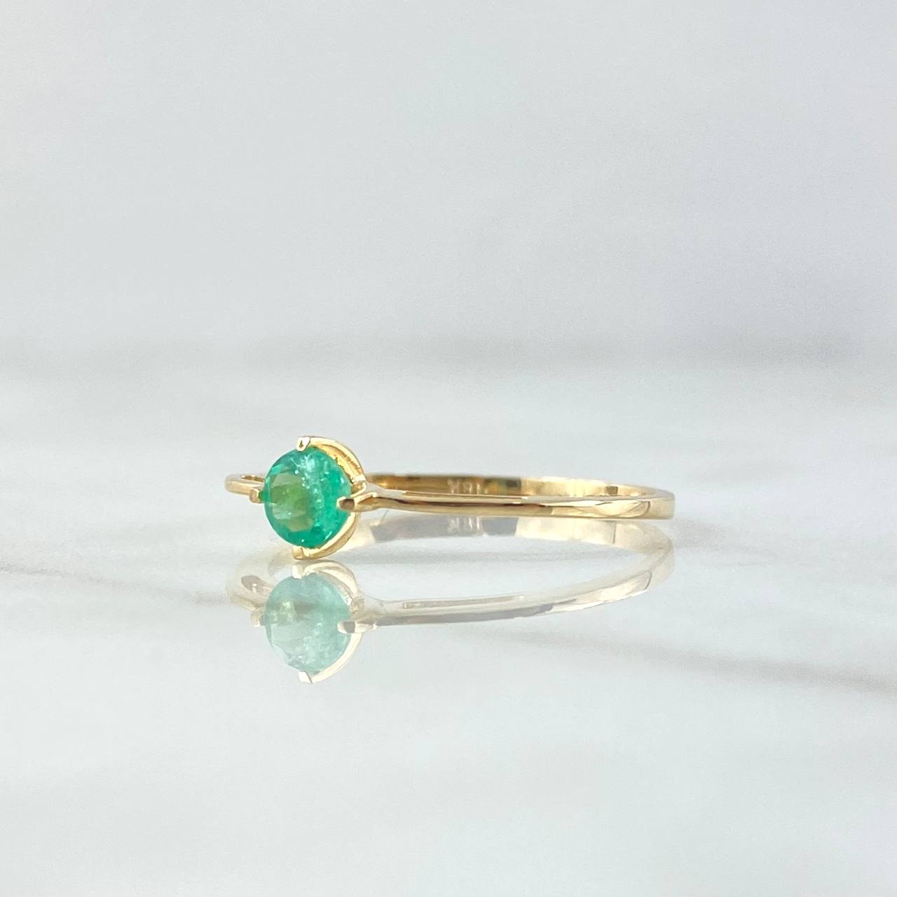 Solitaire Solitaire Bridge 1.35gr / Size 7 3/4 / Emerald 31pts 18K Yellow Gold (Jewel) ©