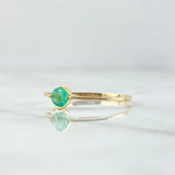 Solitaire Solitaire Bridge 1.35gr / Size 7 3/4 / Emerald 31pts 18K Yellow Gold (Jewel) ©