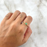 Solitaire Solitaire Bridge 1.35gr / Size 7 3/4 / Emerald 31pts 18K Yellow Gold (Jewel) ©