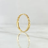 Anillo Trenzado 1.5gr / T7 / Liso Oro Amarillo 18K