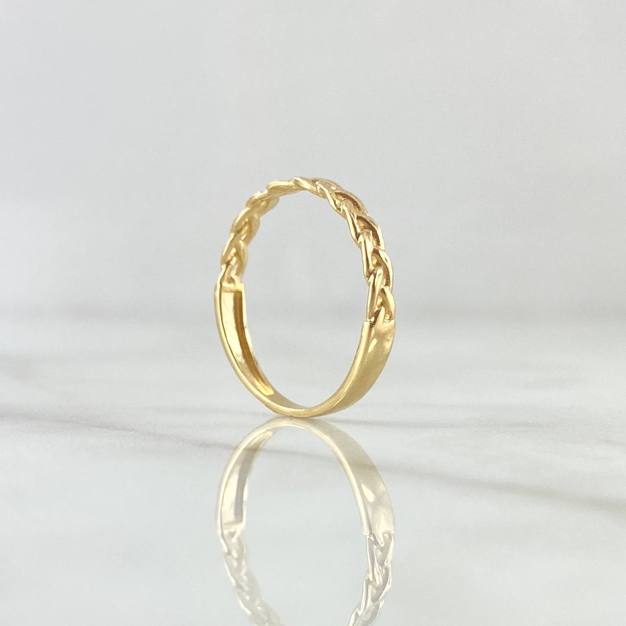 Anillo Trenzado 1.3gr / T5 / Liso Oro Amarillo 18K