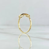 Half Infinity Ring 1.5gr / T6 3/4 / White Zircons 18K Yellow Gold