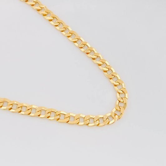 Cadena Cubana 7.4g / 24 in / 3.42mm Oro Amarillo 18K