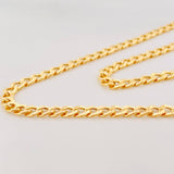 Cadena Cubana 7.35g / 24 in / 3.39mm Oro Amarillo 18K