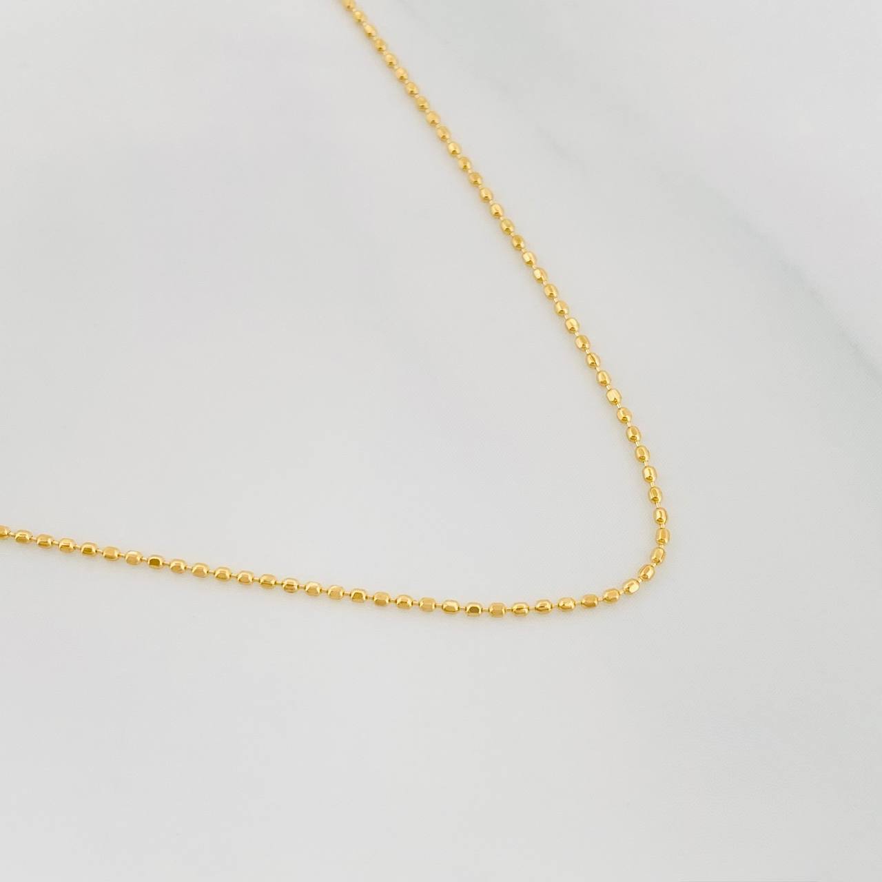 Cadena Militar 1.4g / 18 in / 0.8mm Oro Amarillo 18K