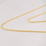Cadena Militar 1.4g / 18 in / 0.8mm Oro Amarillo 18K