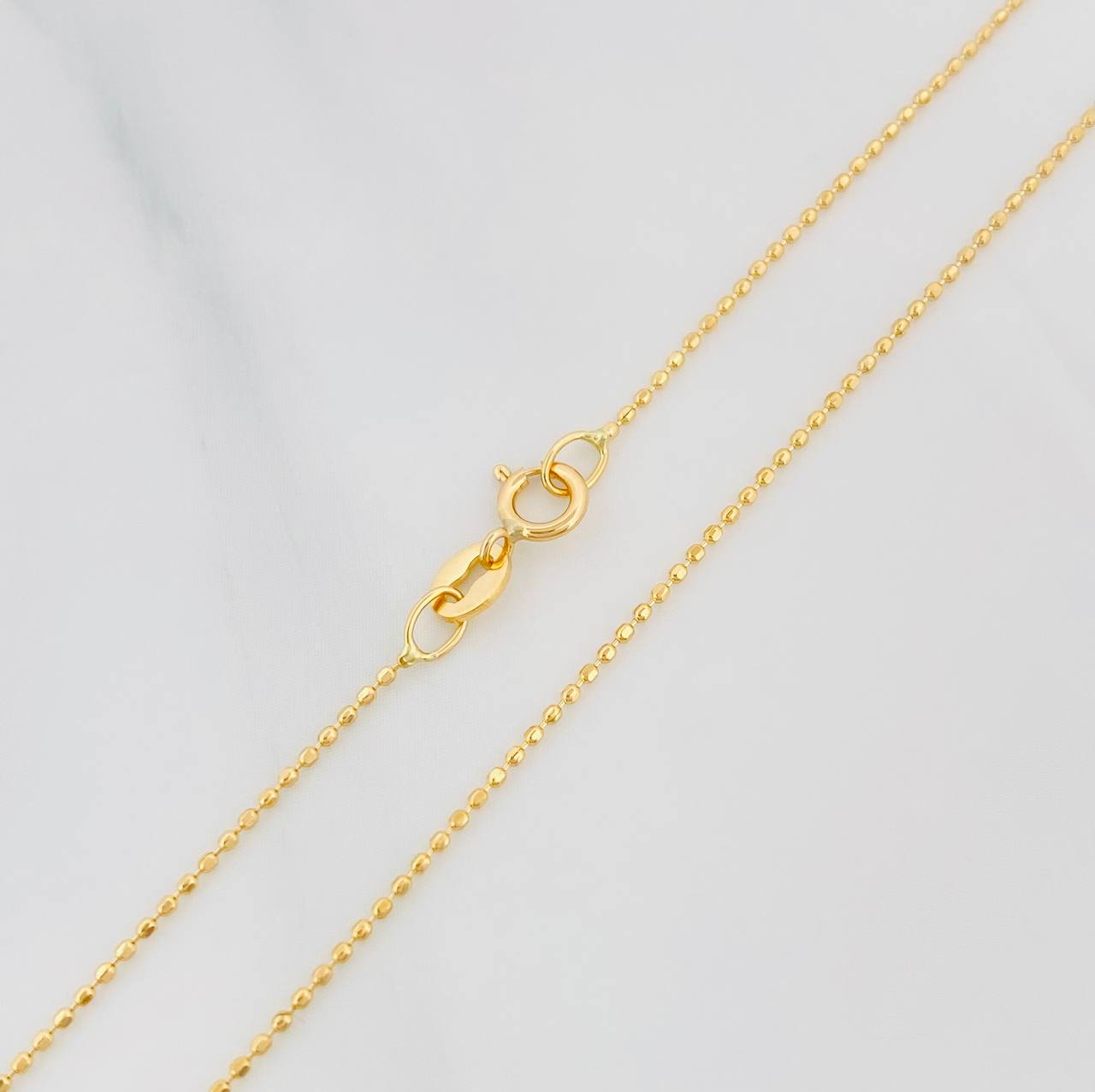 Cadena Militar 1.4g / 18 in / 0.8mm Oro Amarillo 18K
