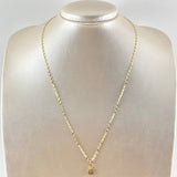 Set Chain Flower Mirror 0.95gr / 19.7in + Pendant Mandala Flower 0.55gr / 1.5gr / Blue Zircon 18K Gold (Offer)