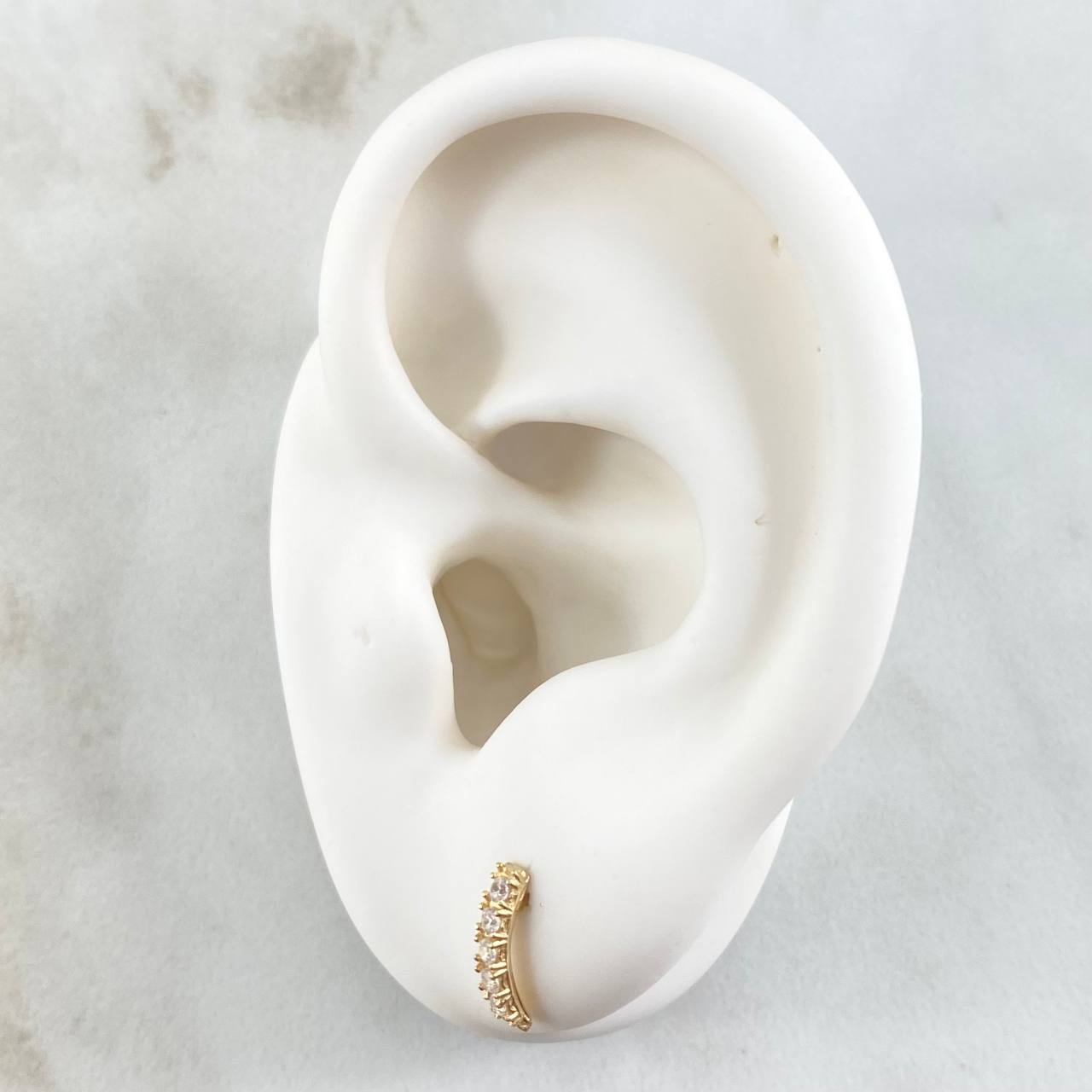 Stud Earrings Nail Line 1.2gr / 1cm / Special Pearl 18K Gold