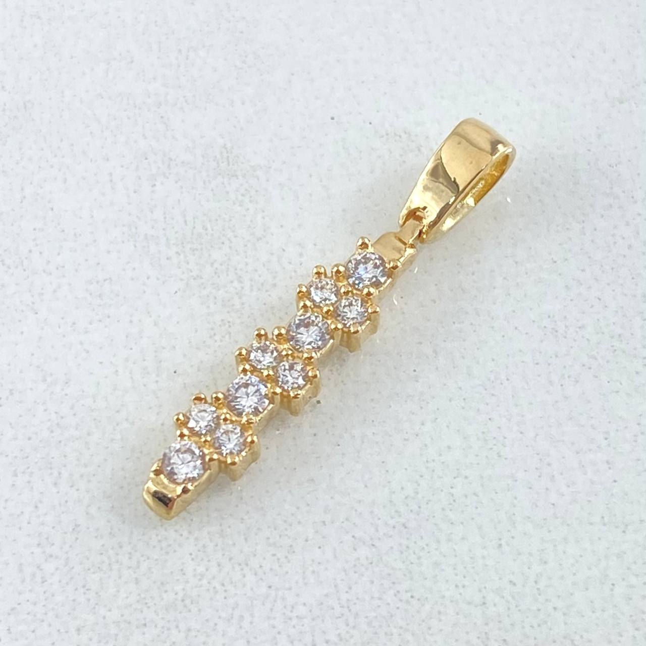 Pendant Rayuela Line 1.25gr / 2.5cm / Special Pearl 18K Gold