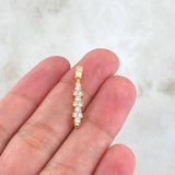 Pendant Rayuela Line 1.25gr / 2.5cm / Special Pearl 18K Gold