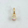 Dije Piedra Exagonal 0.7gr / 1.2cm / Nac.Esp. Oro 18K
