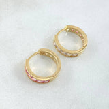 Candongas Doble Faz Tupido 3.35gr / 1.5cm / Nac.Esp. Oro 18K