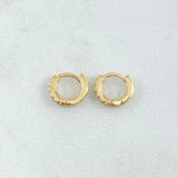 Hoop Earrings Tinny 1.05gr / 0.3in / Special Pearl 18K Gold