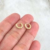 Hoop Earrings Tinny 1.05gr / 0.3in / Special Pearl 18K Gold