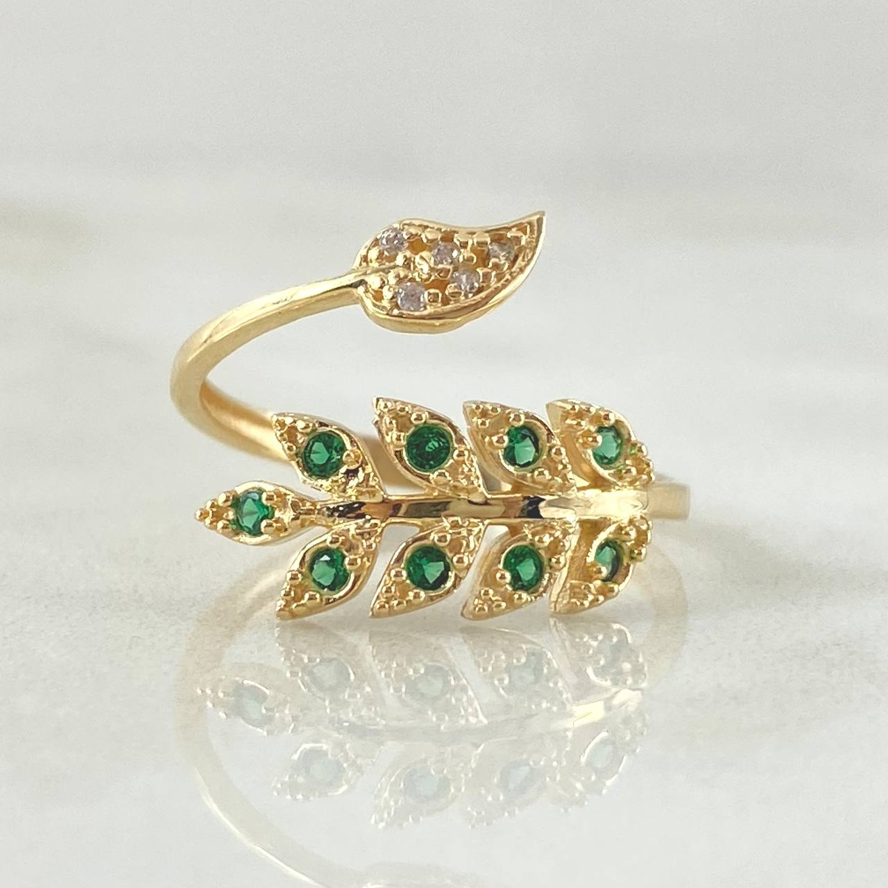 Anillo Flecha Laurel 2.45gr / T6 1/2 / Nac.Esp. Oro 18K