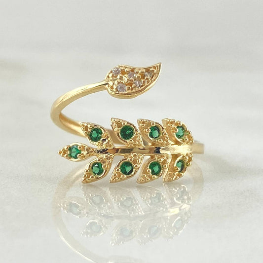 Anillo Flecha Laurel 2.45gr / T6 1/2 / Nac.Esp. Oro 18K
