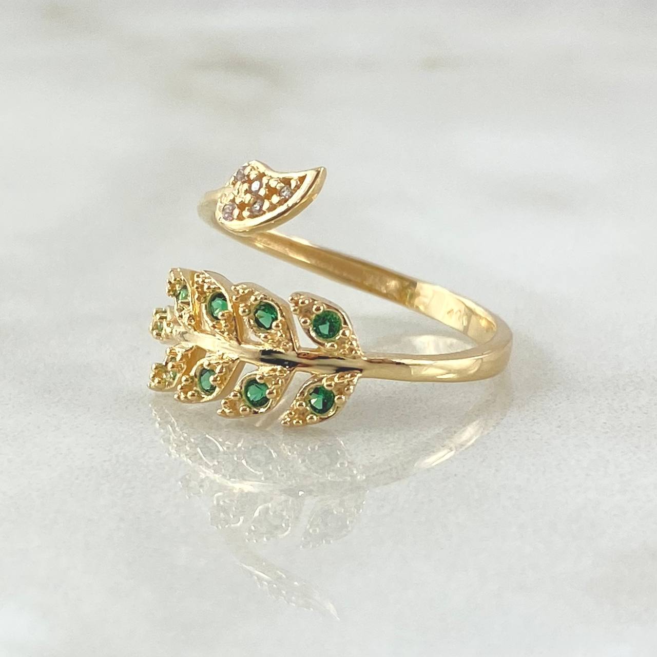 Anillo Flecha Laurel 2.45gr / T6 1/2 / Nac.Esp. Oro 18K