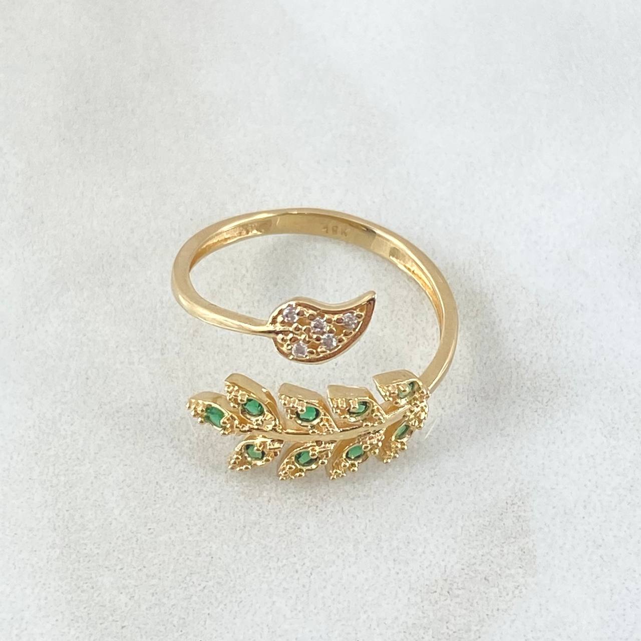 Anillo Flecha Laurel 2.45gr / T6 1/2 / Nac.Esp. Oro 18K