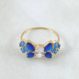 Anillo Flores Victorianas 2.45gr / T5 1/4 / Nac.Esp. Oro 18K