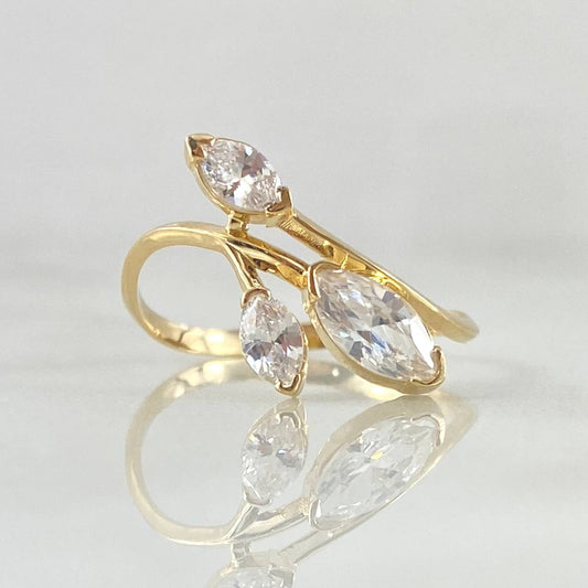Anillo Hoja Laurel Desigual 1.8gr / T7 1/4 / Nac.Esp. Oro 18K
