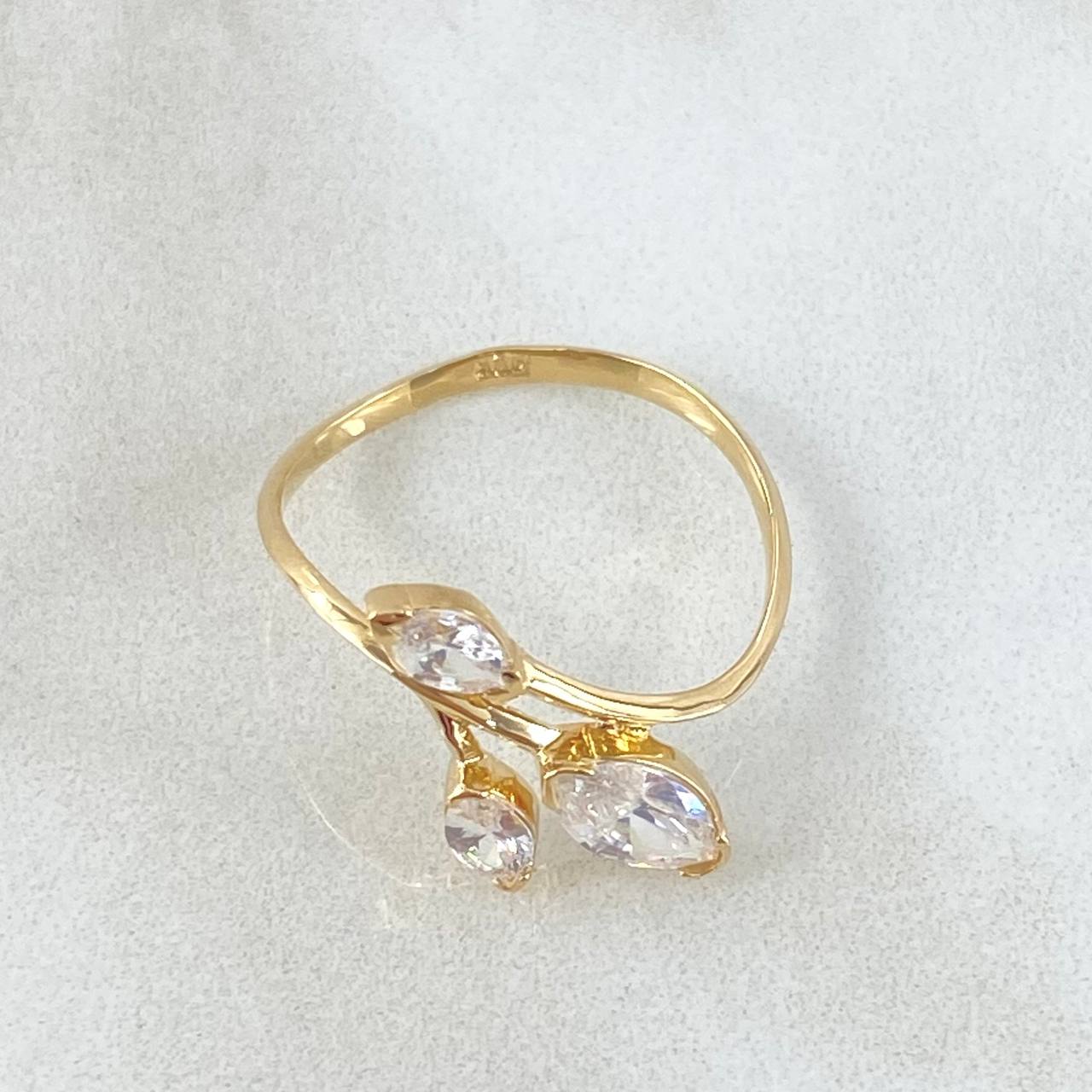 Anillo Hoja Laurel Desigual 1.8gr / T7 1/4 / Nac.Esp. Oro 18K