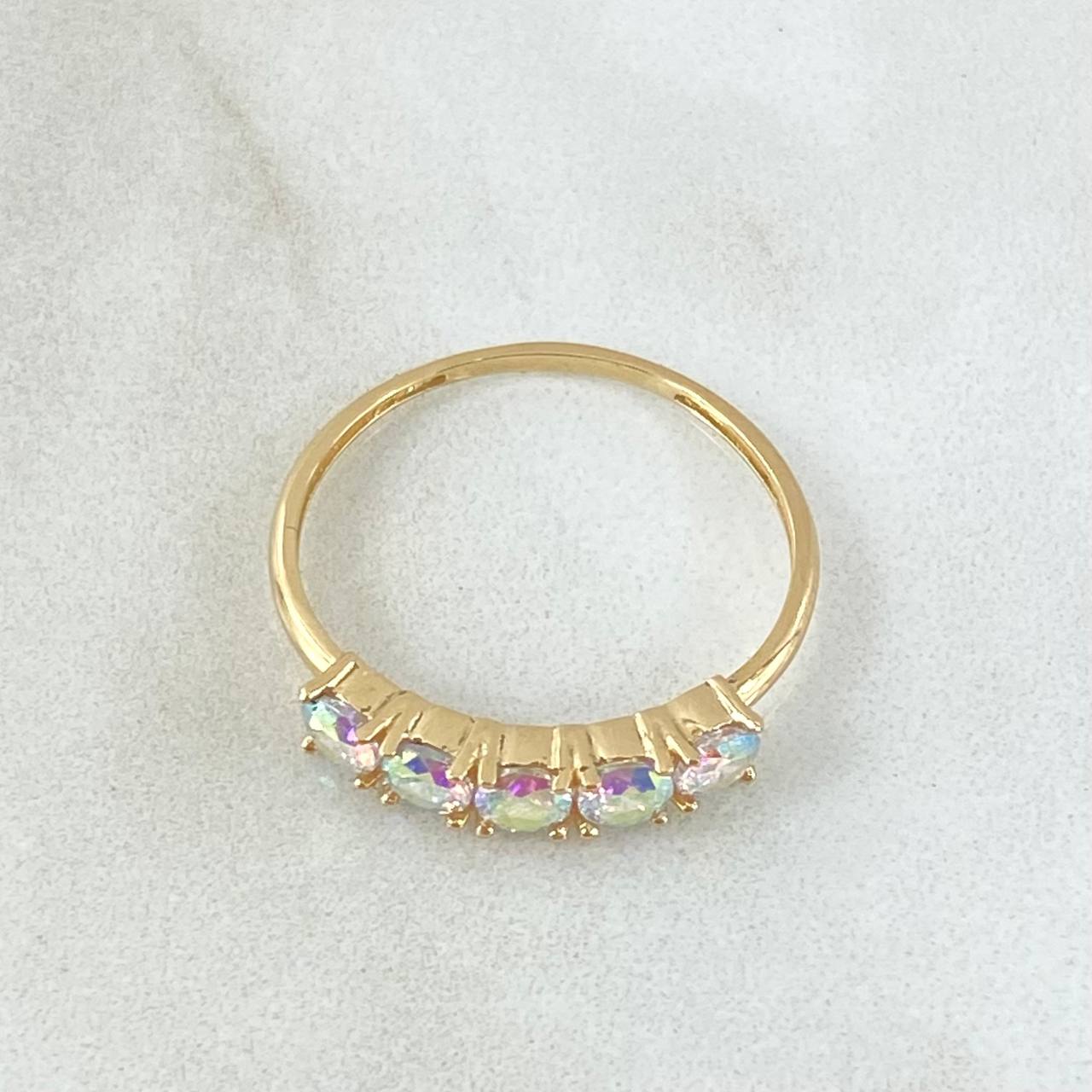 Anillo Linea Tupida 2.2gr / T7 1/4 / Nac.Esp. Oro 18K