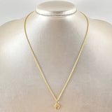 Set Cadena Lazo 0.9gr / 45cm + Dije Oreja Ratón 0.55gr / 1.45gr / Circones Lila Oro 18K (Oferta) ©
