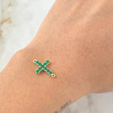 Charm Dense Cross 0.9gr / 1.8cm (0.7in) / Special Pearl 18K Gold ©