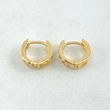 Hoop Earrings Track 1.85gr / 1cm / Special Pearl 18K Gold ©