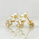 Topos Flor de Muerdago 2.55gr / 1/2 in / Oro Amarillo Nac.Esp. 18K !