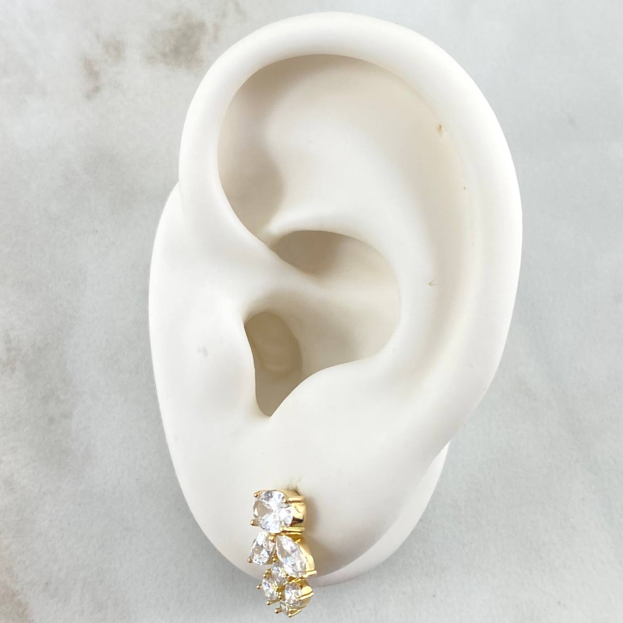 Topos Flor de Muerdago 2.55gr / 1/2 in / Oro Amarillo Nac.Esp. 18K !