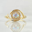 Iridescent Eye Ring 2.6gr / Size 7 3/4 / Special Pearl 18K Gold ©