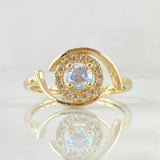 Iridescent Eye Ring 2.6gr / Size 7 3/4 / Special Pearl 18K Gold ©