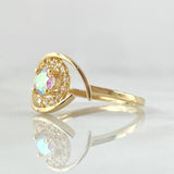 Iridescent Eye Ring 2.6gr / Size 7 3/4 / Special Pearl 18K Gold ©