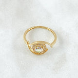 Iridescent Eye Ring 2.6gr / Size 7 3/4 / Special Pearl 18K Gold ©