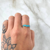 Anillo Corazones zigzag 1.55gr / T7 1/4 / Nac.Esp. Oro 18K ©