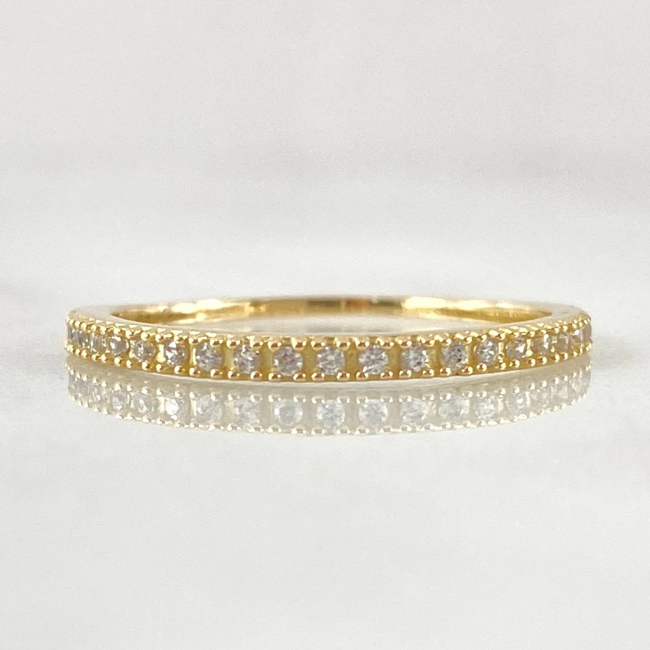 Delicate Cuban Link Ring 1.1gr / Size 6 / Special Pearl 18K Gold ©