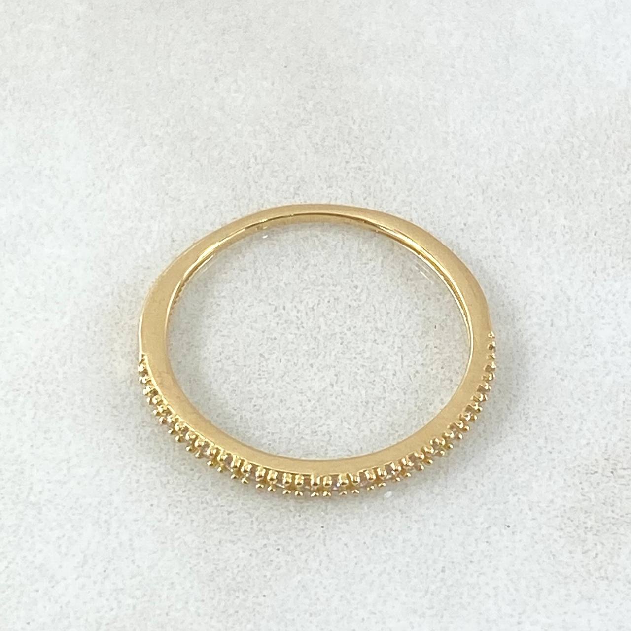 Delicate Cuban Link Ring 1.1gr / Size 6 / Special Pearl 18K Gold ©
