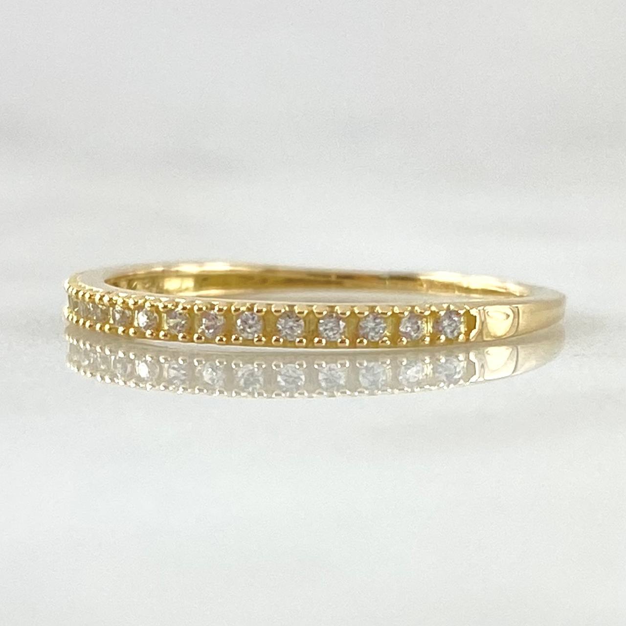 Delicate Cuban Link Ring 1.1gr / Size 6 / Special Pearl 18K Gold ©