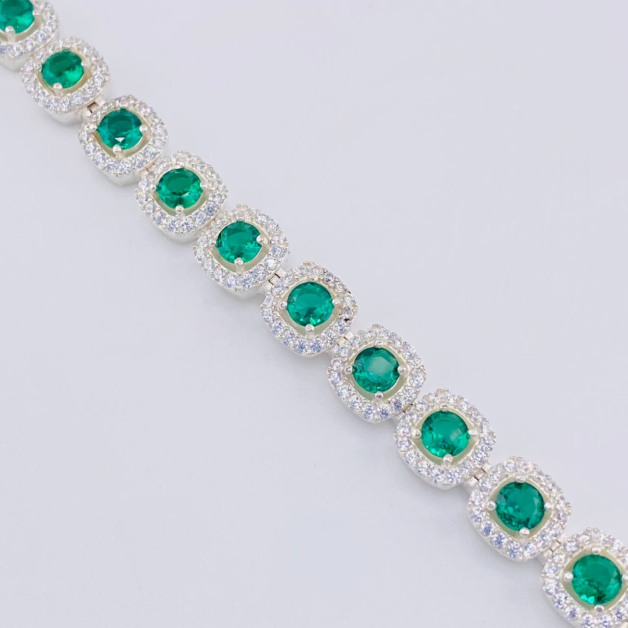 Square Tennis Bracelet 20g / 7 in / 7.7mm Silver 925