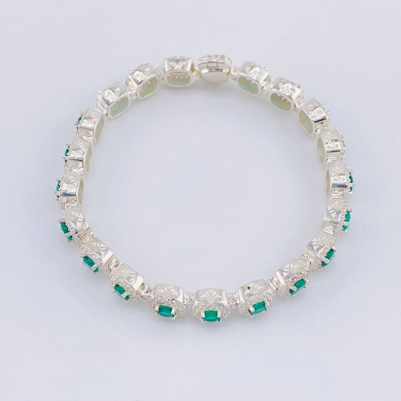 Square Tennis Bracelet 20g / 7 in / 7.7mm Silver 925