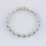 Square Tennis Bracelet 20g / 7 in / 7.7mm Silver 925