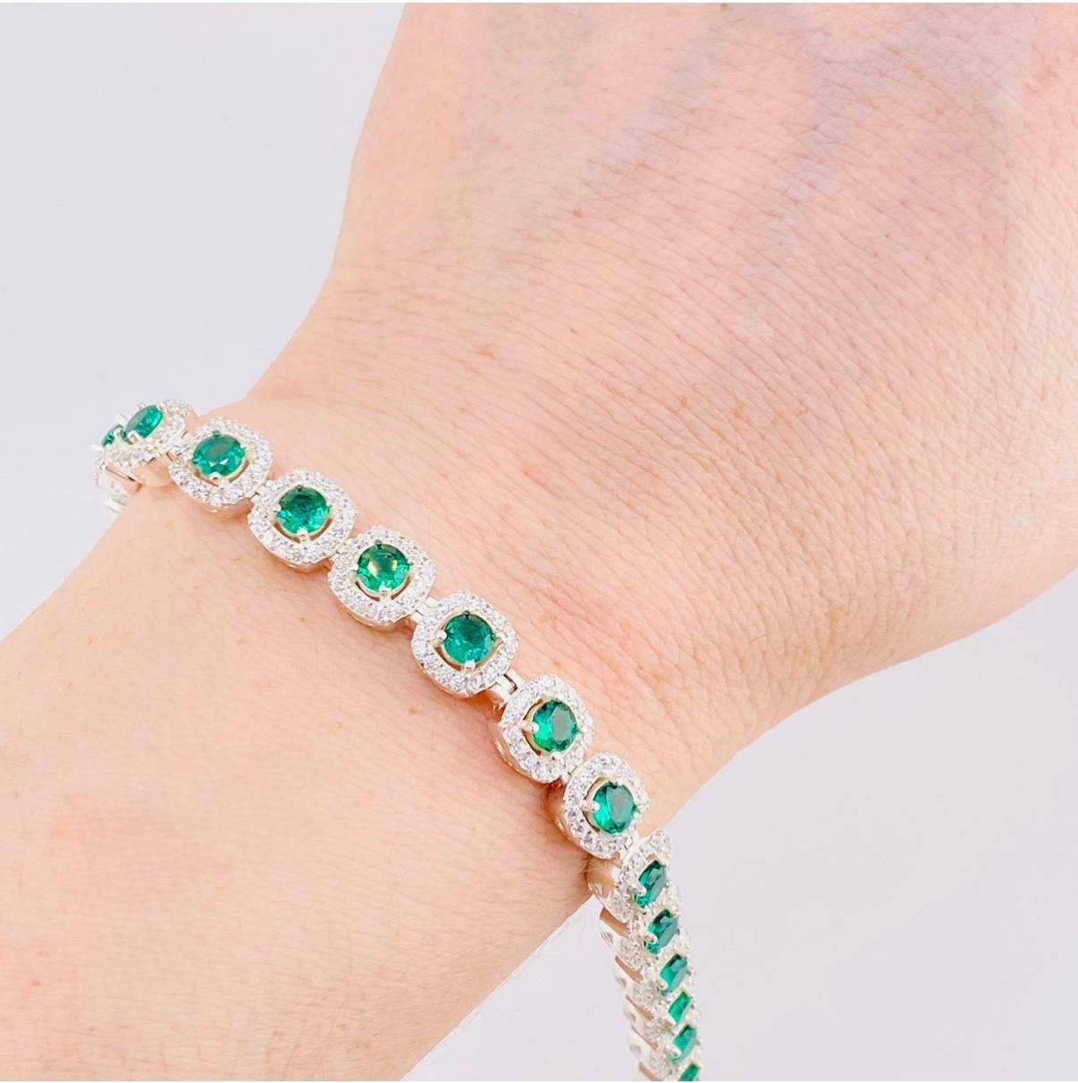 Square Tennis Bracelet 20g / 7 in / 7.7mm Silver 925